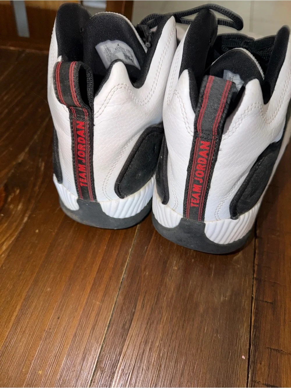 Jordan Men's Black and White High-Top Basketball Sneakers